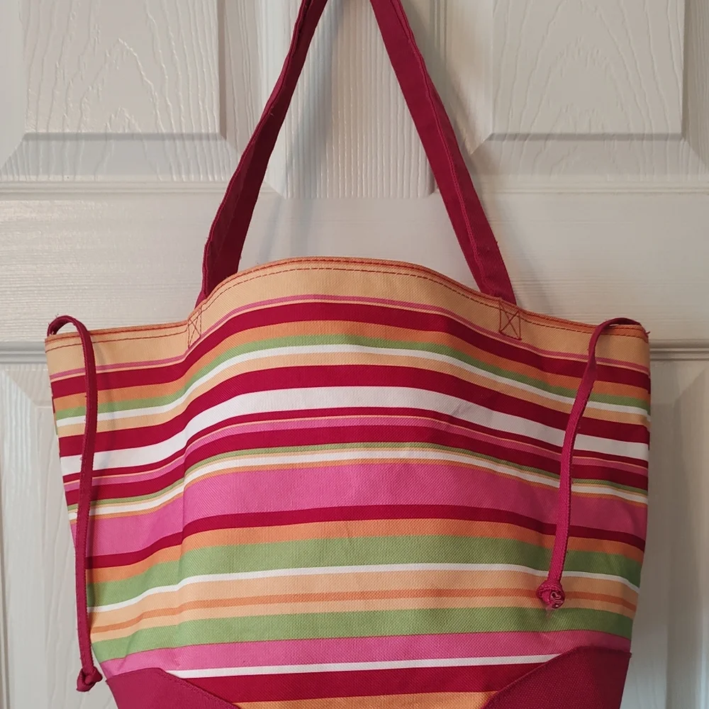 Colorful Striped Tote Bag